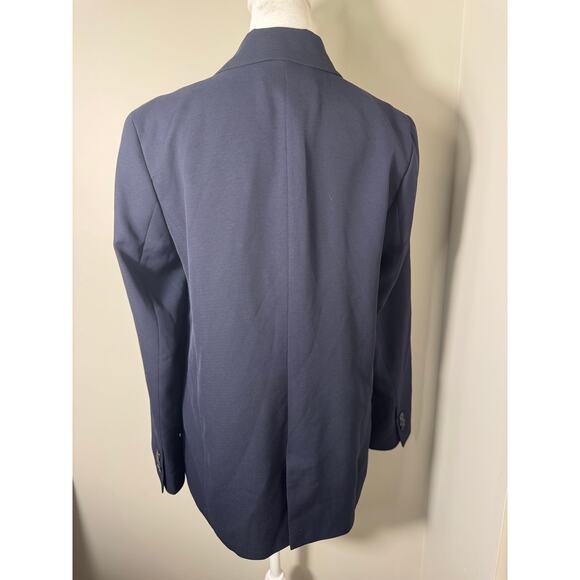 Zara Navy Blue Oversized Blazer Jacket XXS - Picture 3 of 6